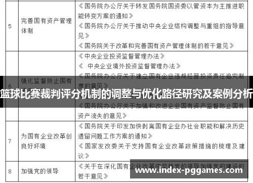 篮球比赛裁判评分机制的调整与优化路径研究及案例分析